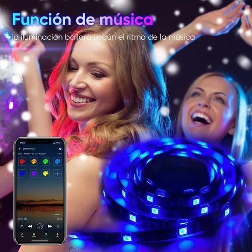 Tira Led 5050 Bluetooth Rgb, 2m/ 6.5ft Tiras De Luces Led Rgb
