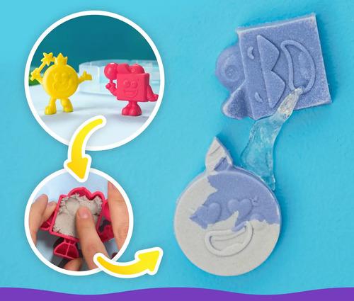 Set de Arena Mágica Kinetic Sand Splash maletín Portátil con Arena que Cambia de Color y Moldes