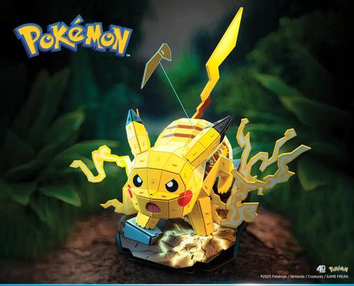Rompecabezas 4D de Pikachu para Armar de Pokémon, Kit de Construcción 4D Build para Coleccionistas y Fans Adultos