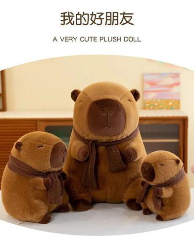 Peluche Capibara JEXTECH 90cm Bufanda Invierno Kawaii