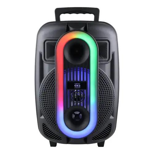 Bocina Amplificada 8 Pulgadas Tws Bluetooth Radio Fm 20w Color Negro
