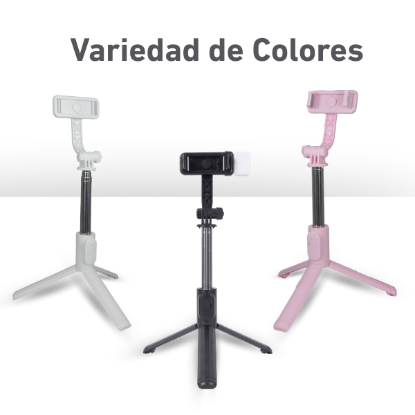 Tripie y Selfie Stick Bluetooth 360° con Mini Control Remoto y Luz LED - imagen 7