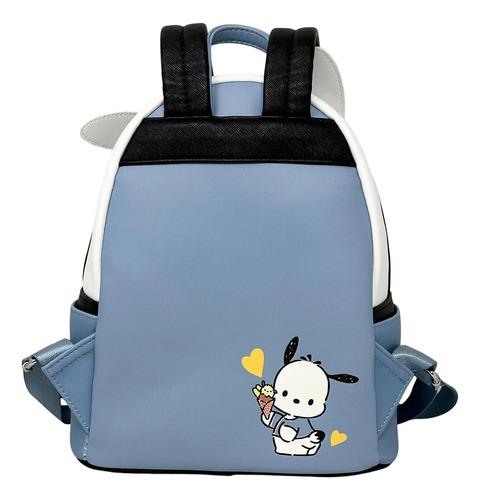 Mini Mochila Azul Acero Personaje Perrito Kawaii Colección