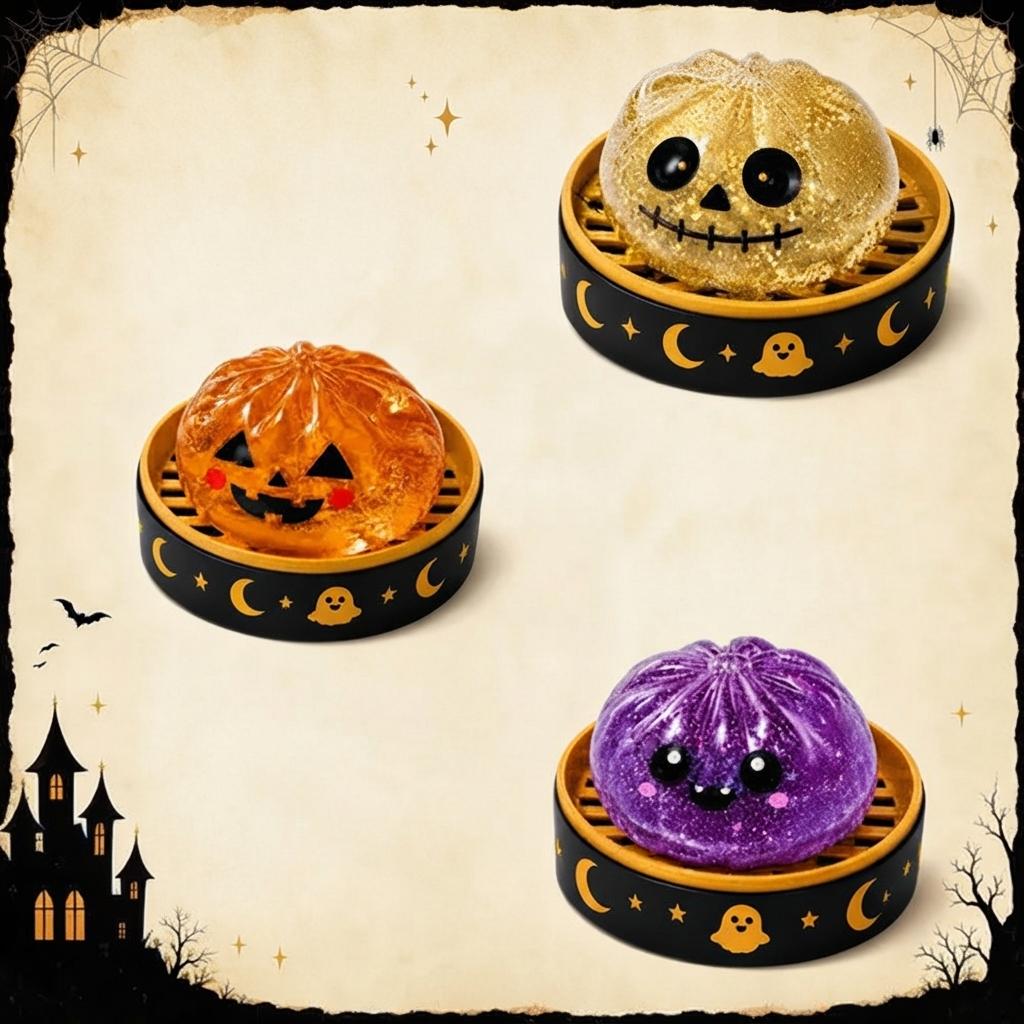 Juguete Antiestrés Halloween Squishy Caja Misteriosa con Vaporera Vaporizador Regalo Fidget Toy