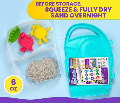 Set de Arena Mágica Kinetic Sand Splash maletín Portátil con Arena que Cambia de Color y Moldes