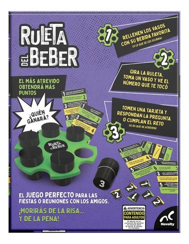 Novelty Ruleta Del Beber Juego De Mesa Para Adultos Con Retos Y Preguntas Incluye Vasos Y Tarjetas Juego Para Fiestas Y Reuniones Novelty