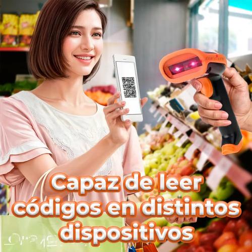 Lector Escáner Codigo Barras Qr Inalámbrico Recargable Color Negro Ele-Gate