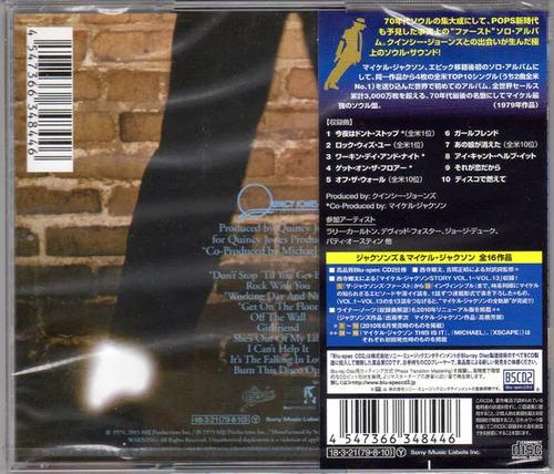 Cd Michael Jackson Off The Wall Bscd2 Edición Japonesa