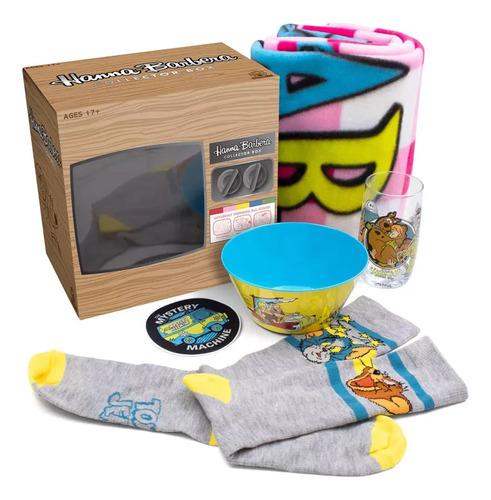 Kit De Regalo Hanna Barbera Retro Scooby Doo Tom Jerry Don Gato Cobija Tazon