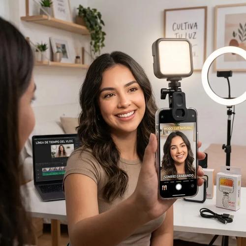 Luz Led Recargable Con Clip Para Celular Y Videollamadas 60 Leds Con Clip Universal