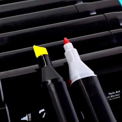 24 Plumones Marcadores Touch Doble Punta Set Dibujo Arte