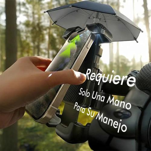 Soporte Universal para Teléfono con Sombrilla para Moto y Bicicleta, Resistente al Agua y al Sol