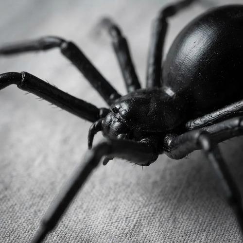 Paquete De Arañas Halloween Negras, 12 Pzs 25 Cm