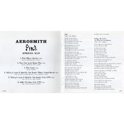 Disco Aerosmith Pink Sencillo CD Single Importado Coleccion