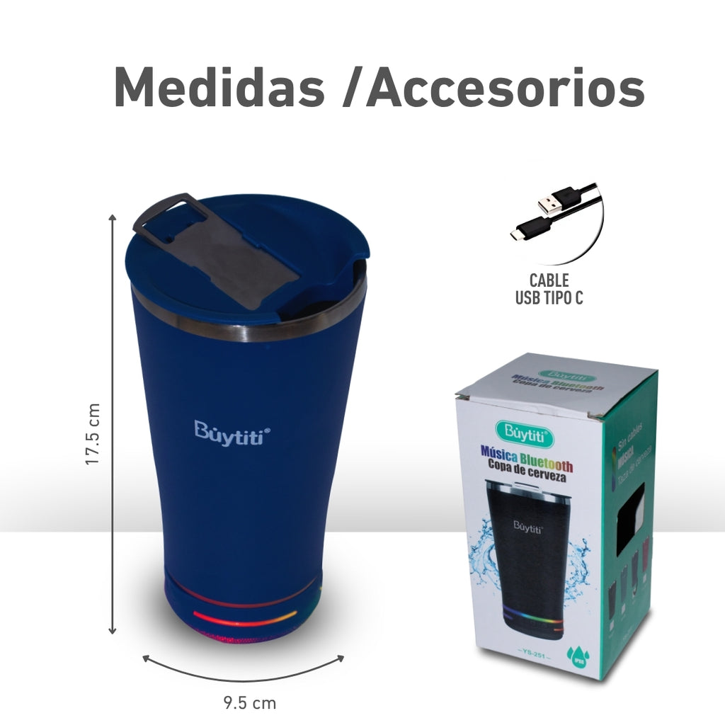Vaso Termo de 437ml con Altavoz Bluetooth - imagen 6