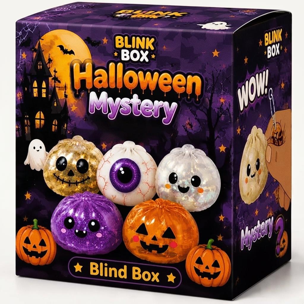 Juguete Antiestrés Halloween Squishy Caja Misteriosa con Vaporera Vaporizador Regalo Fidget Toy