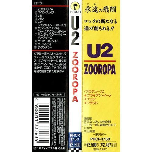 Disco Cd U2 Zooropa Edición Japón Colección