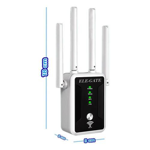 Repetidor WiFi Ele-Gate Doble Banda con Puerto Gigabit Extender Señal Color Negro Ele-Gate