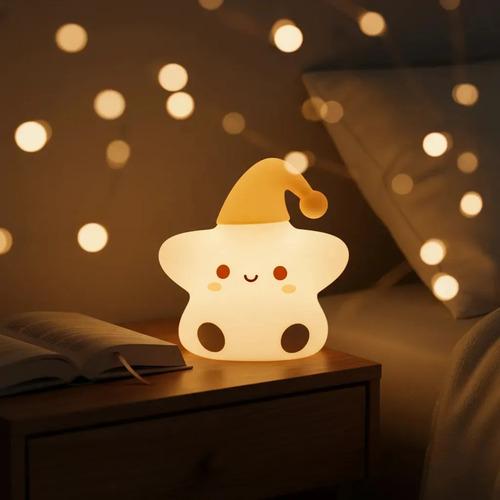 Lámpara con forma de estrella de silicona para niños Touch Light
