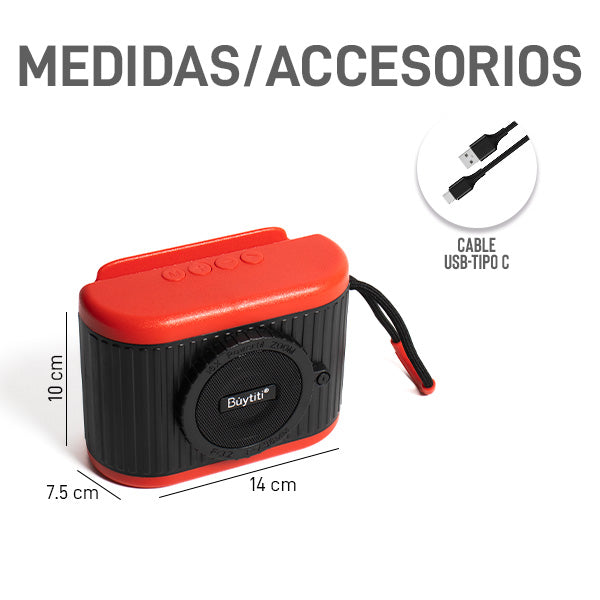 Mini Bocina Bluetooth con Diseño de Cámara - imagen 5