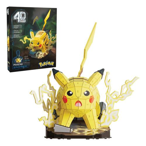 Rompecabezas 4D de Pikachu para Armar de Pokémon, Kit de Construcción 4D Build para Coleccionistas y Fans Adultos