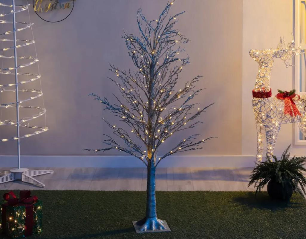 Pino Navideño Abedul Luminoso Decoracion Con Ramas Led 160cm