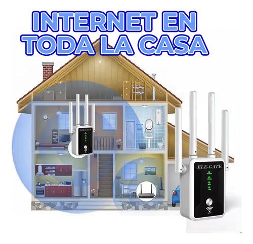 Repetidor WiFi Ele-Gate Doble Banda con Puerto Gigabit Extender Señal Color Negro Ele-Gate