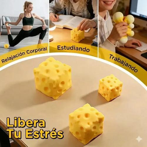 Squishy De Queso Cheese Antiestrés Amarillo Diversion Niños Amarillo 6cm x 6cm