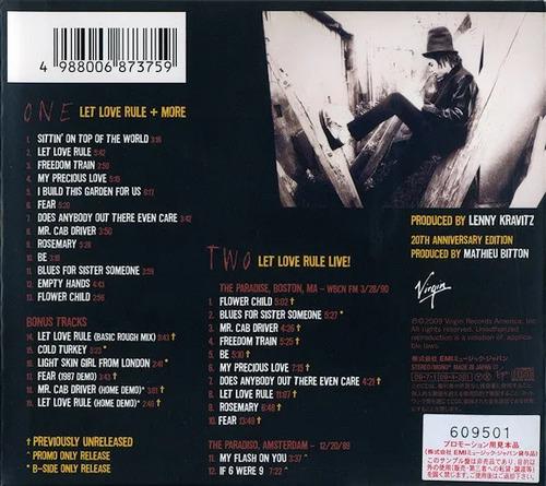 2cd Lenny Kravitz Let Love Rule 20th Anniversary Japon Obi