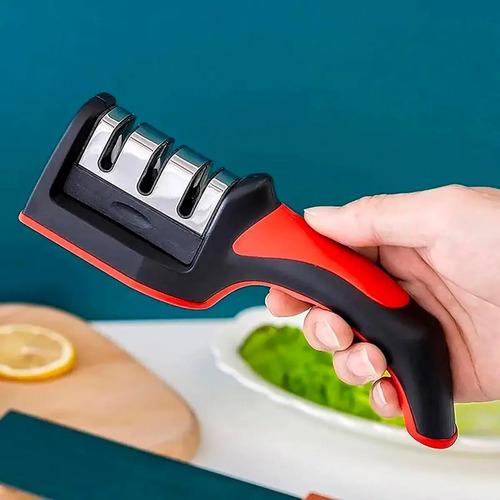 Afilador De Cuchillos Profesional Manual 3 Etapas Con Mango