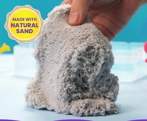 Set de Arena Mágica Kinetic Sand Splash maletín Portátil con Arena que Cambia de Color y Moldes