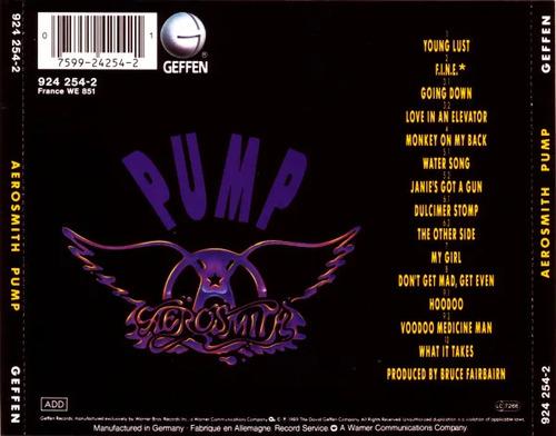 Aerosmith Pump Cd Album Original Geffen Records