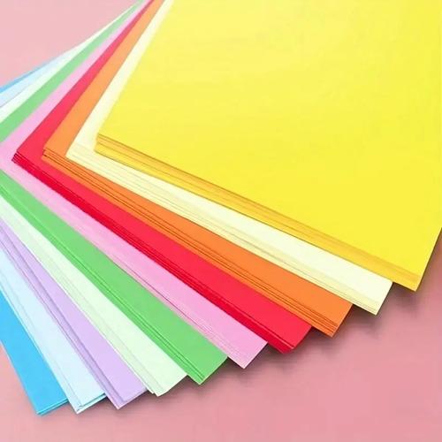 100 Hojas De Colores A4 75g Para Origami Manualidades Carta