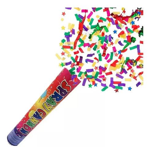 Pack de 5 Cañones de Confeti Metálico Multicolor de 30 cm para Fiestas, Bodas y Batucadas