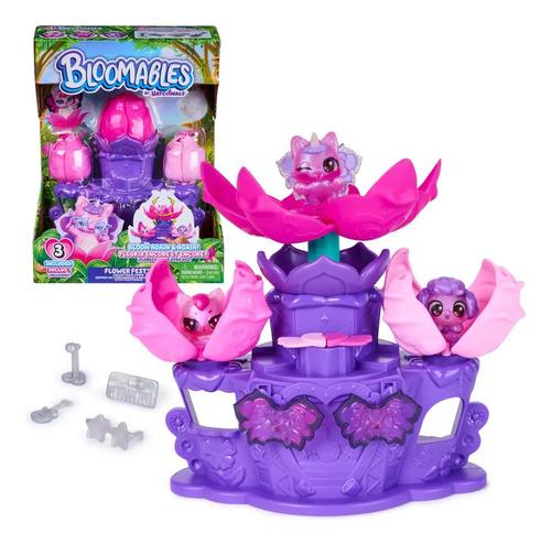 Bloomables By Hatchimals, Flower Fest, Set De Figuras Coleccionables Con 3 Personajes En Cajas Sorpresa, 9 Accesorios Y Set De Juego De Escenario, Juguetes Para Niños Y Niñas A Partir De 4 Años