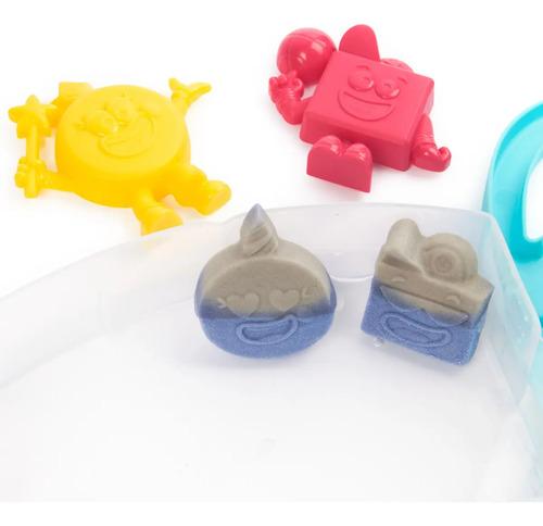 Set de Arena Mágica Kinetic Sand Splash maletín Portátil con Arena que Cambia de Color y Moldes