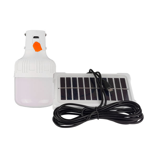 Lámpara LED de Emergencia Recargable USB o Panel Solar foto 1