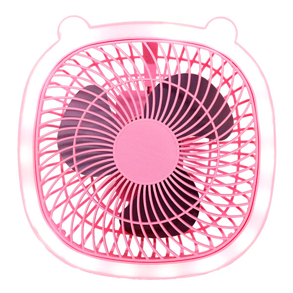 Ventilador de Escritorio con Orejas de Gato y Luz LED 1