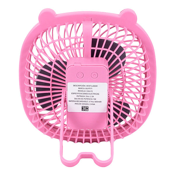 Ventilador de Escritorio con Orejas de Gato y Luz LED 4