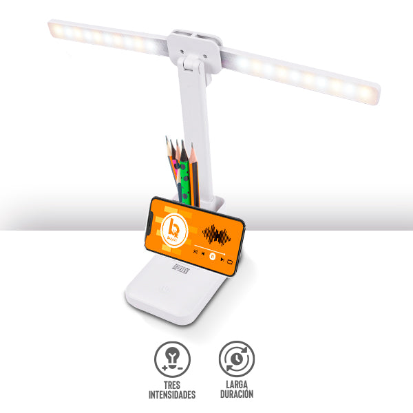 Lámpara de Escritorio LED con Soporte para Celular foto 1