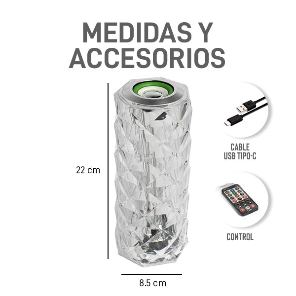 Lámpara RGB con Bocina Bluetooth Diseño Prisma foto 3
