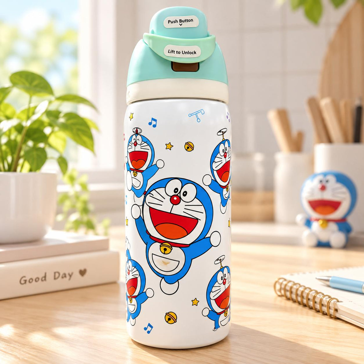 Termo Owala Free Sip 32 Oz- Doraemon El Gato Cósmico 946ml