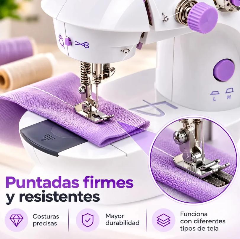 Mini máquina de coser mecanica Ele-Gate portable color blanco Ele-Gate