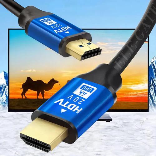 Cable Hdmi 2.0 4k Uhd 18gbps Alta Velocidad Conector Metálic