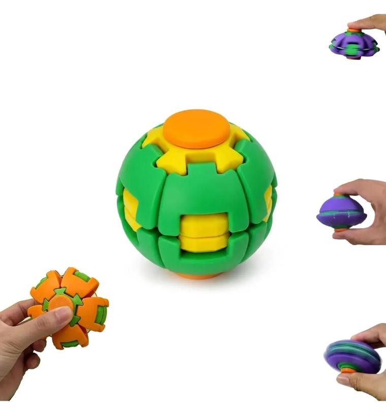 Pelota Antiestres Spinner Transformable Trompo Juguete Color Aleatorio
