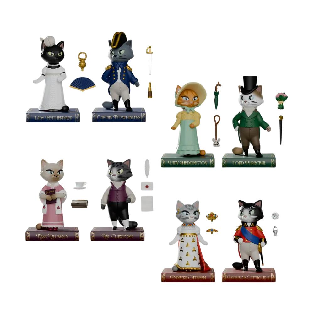 Kaleidos Creative Regency Cats Figura Sorpresa Coleccionable de Vinil. Figura de Gatitos Elegantes