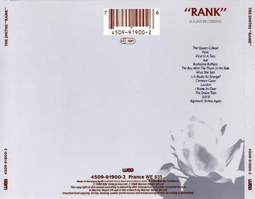 Cd The Smiths Rank Original Album En Vivo Remasterizado