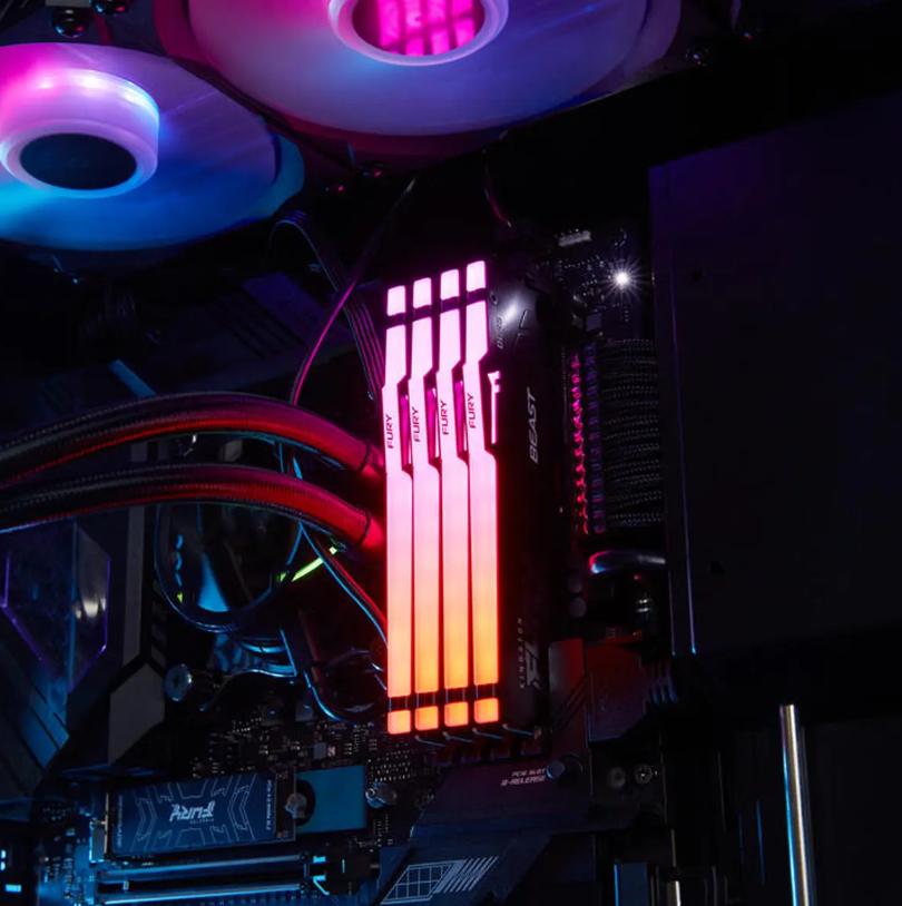 Memoria RGB DDR5 Fury Beast de 16 GB y 5600 MHz KF556c36bBeA-16
