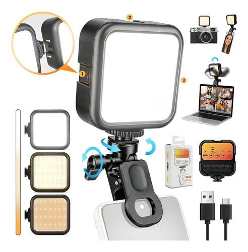 Luz Led Recargable Con Clip Para Celular Y Videollamadas 60 Leds Con Clip Universal