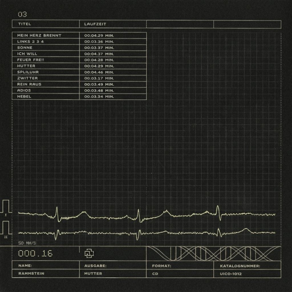 Rammstein - Mutter (CD, Álbum, Edición Especial Estética Japonesa con Obi)